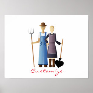 Affiche Femme d'agriculteur Reine de Spades Thunder_Cove