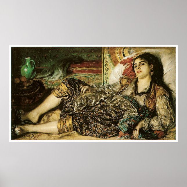 Affiche Femme d'Alger 1870 Pierre-Aguste Renoir (Devant)