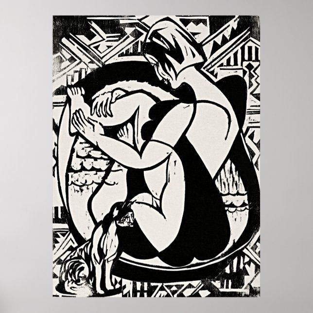 Affiche Femme dans la baignoire par Ernst Ludwig Kirchner (Devant)