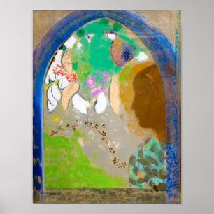 Affiche Femme dans la fenêtre, Redon