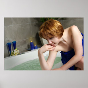 Affiche Femme dans la salle de bain 