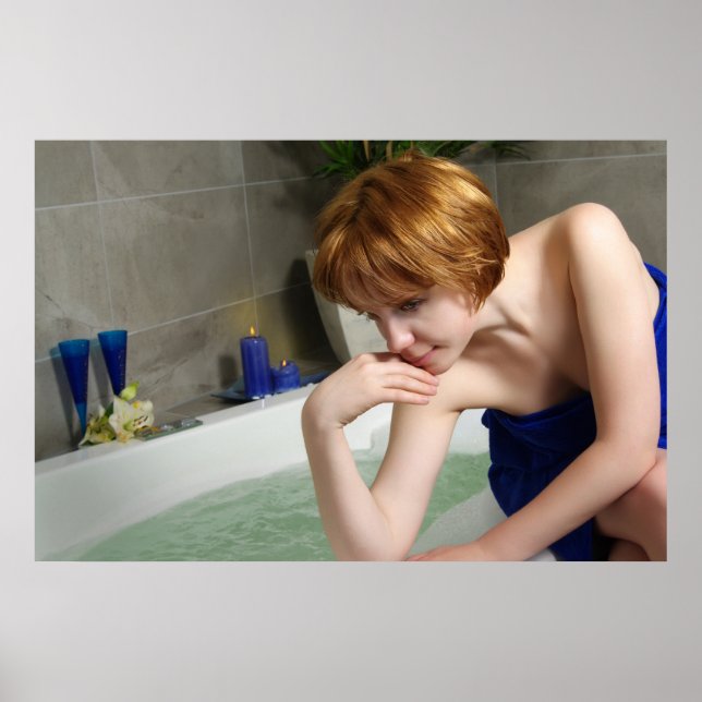 Affiche Femme dans la salle de bain  (Devant)