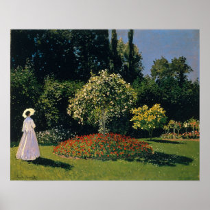 Affiche Femme dans le jardin par Claude Monet