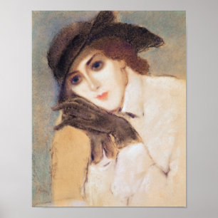 Affiche Femme dans les gants noirs