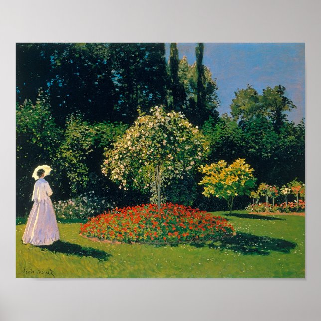 Affiche Femme dans un jardin, Monet (Devant)