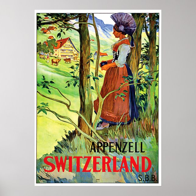 Affiche Femme d'Appenzell, Suisse (Devant)