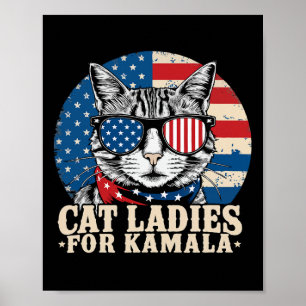 Affiche Femme De Chat Sans Enfant Pour Kamala Harris Votan