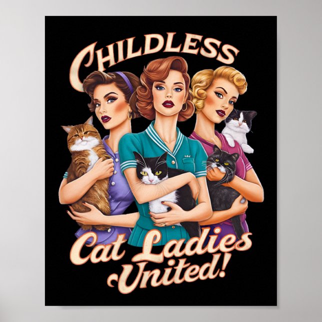 Affiche Femme de chat sans enfant United (Devant)