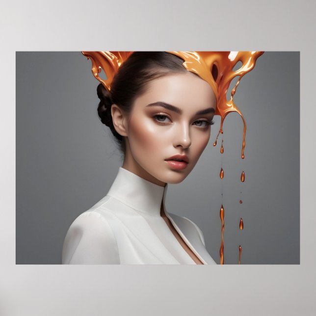 Affiche Femme de mode art (Devant)