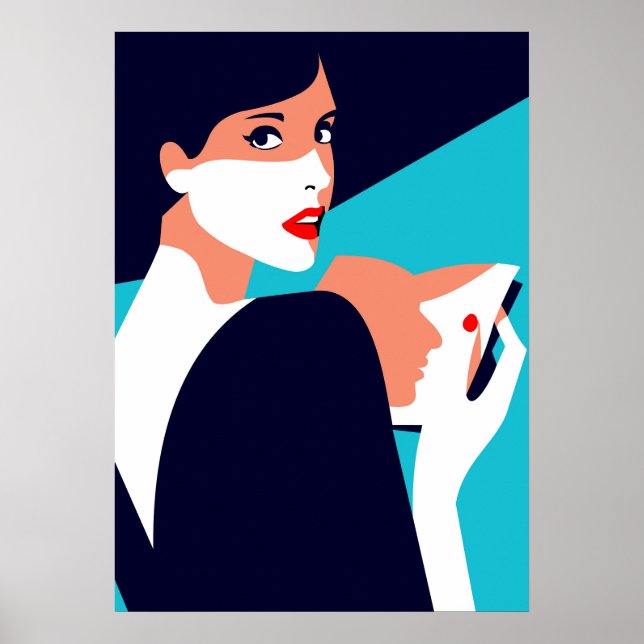 Affiche Femme de mode inspirée de l'art pop 8 (Devant)