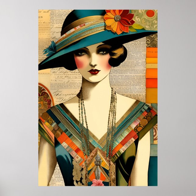 Affiche Femme de mode vintage (Devant)