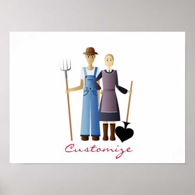 Affiche Femme de paysan Reine des pique Thunder_Cove (Devant)