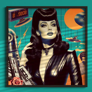 Affiche Femme de Retrowave Goth