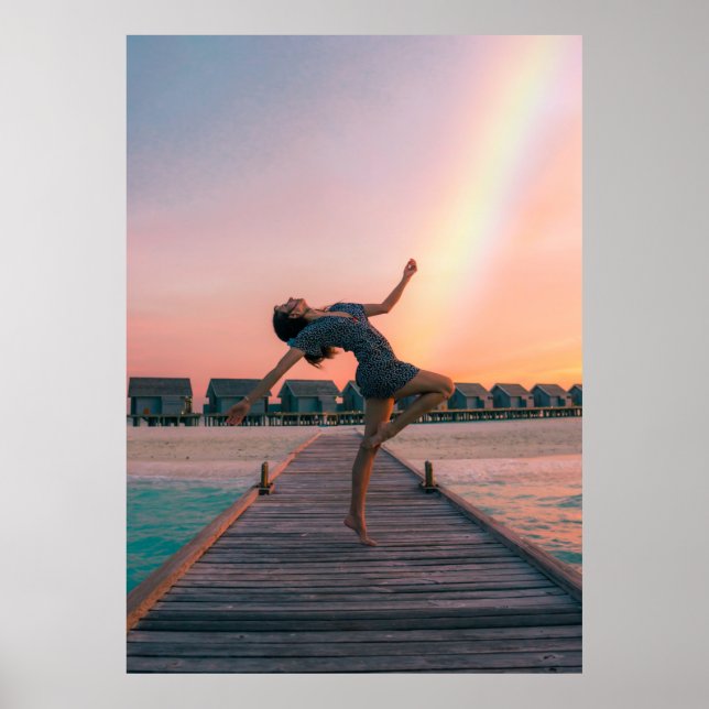 Affiche Femme debout sur le quai (Devant)