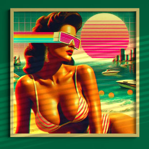 Affiche Femme des années 80