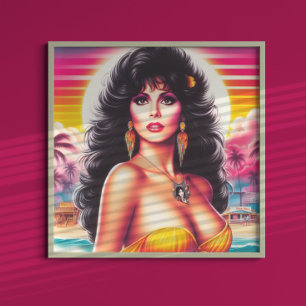 Affiche Femme d'été des années 80