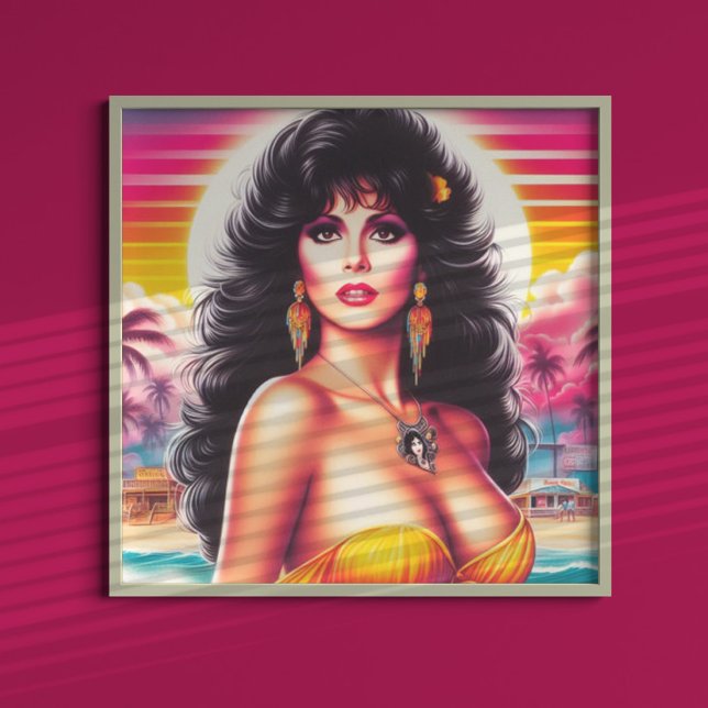 Affiche Femme d'été des années 80 (Créateur téléchargé)