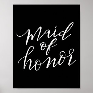 Affiche Femme D'Honneur Mariée Mariage Groom Drôle Gif