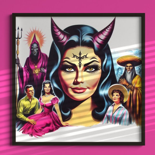 Affiche Femme Diabolique Vintage (Créateur téléchargé)