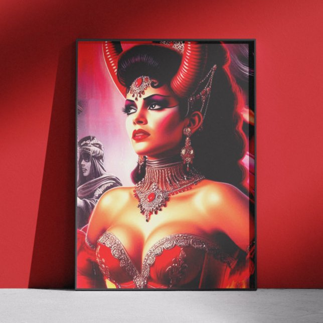 Affiche Femme diabolique vintage (Créateur téléchargé)