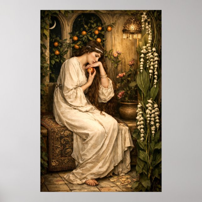 Affiche Femme du jardin nocturne (Devant)
