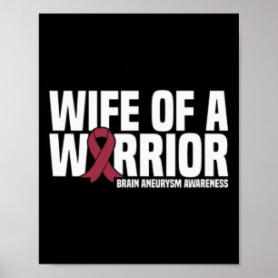 Affiche Femme d'un guerrier Cerveau Aneurysme sensibilisat