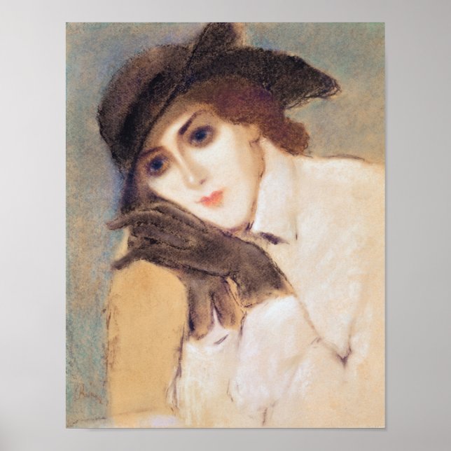 Affiche Femme en gants noirs (Devant)