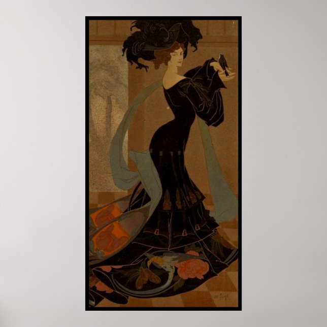 Affiche Femme en noir (Devant)
