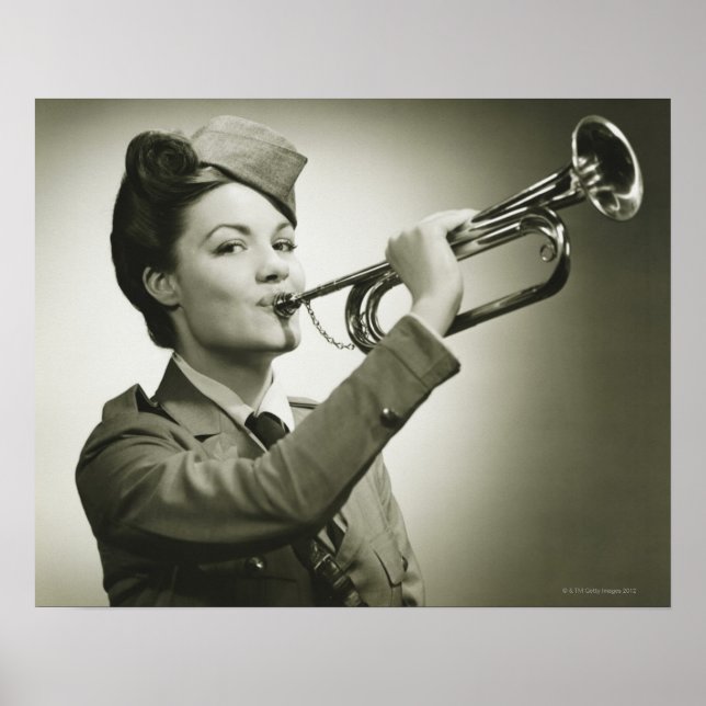 Affiche Femme en uniforme de soldat (Devant)