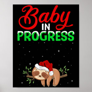 Affiche Femme enceinte Sloth Faire-part de grossesse Chris