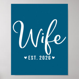 Affiche Femme est 2026 jeune couple marié mariage lune de 