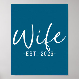 Affiche Femme est 2026 mariés lune de miel mariage couples