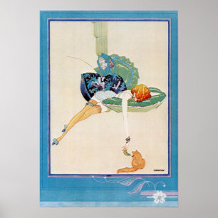 Affiche Femme et chat, Chéri Hérouard
