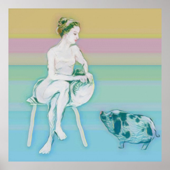 Affiche Femme et porc (Devant)