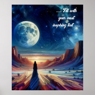 Affiche Femme et son ombre dans le dessert