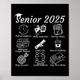 Affiche Femme Étudiante Supérieure - Drôle Cl De 2025 Grad