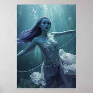 Affiche Femme extraterrestre de cristal sous-marin – Fanta