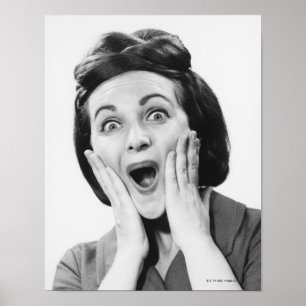 Affiche Femme faisant le visage