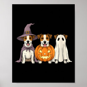 Affiche Femme Fantôme Chauve-Souris Jack Russell Terrier C