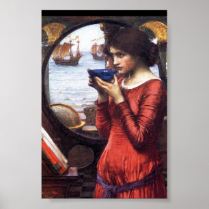 AFFICHE FEMME FATALE 'DÉESSE' DE LÉONARD DE VINCI