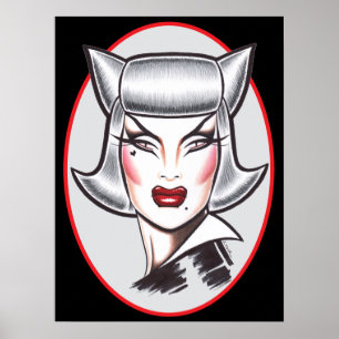 Affiche Femme Fatale Féline