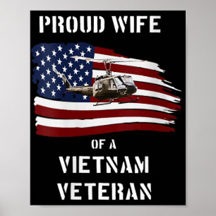 Affiche Femme Fier Épouse D'Un Vétéran Viêt Nam T-Shirt V-