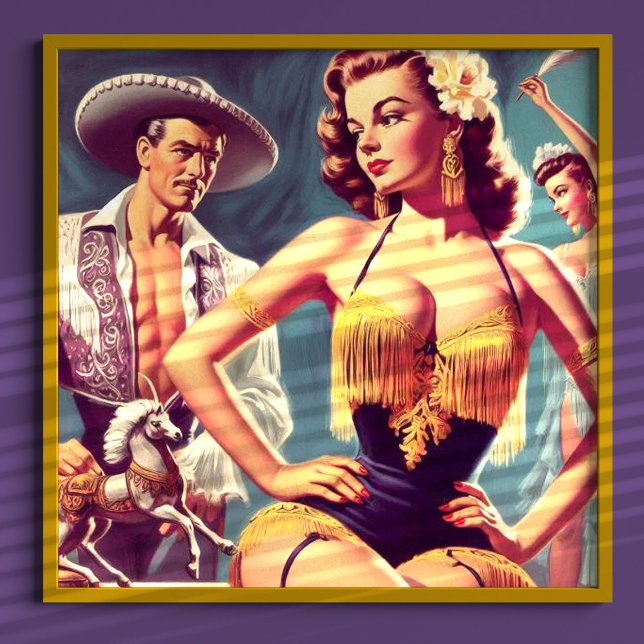 Affiche Femme flamenco vintage (Créateur téléchargé)