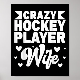 Affiche Femme folle de joueur de hockey sur glace olympiqu