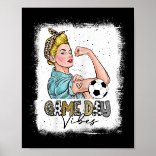 Affiche Femme Football Jour de Match Vibes Maman de Footba