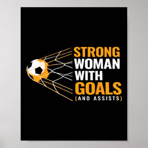 Affiche Femme Forte Avec Des Objectifs Et Ists Socc Motiva