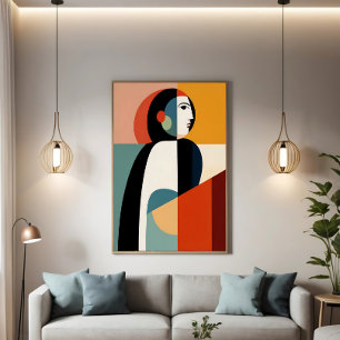 Affiche Femme Fragmentée : L'Essence Cubiste