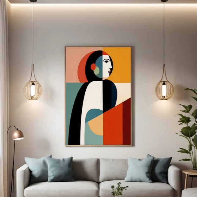 Affiche Femme Fragmentée : L'Essence Cubiste (Créateur téléchargé)