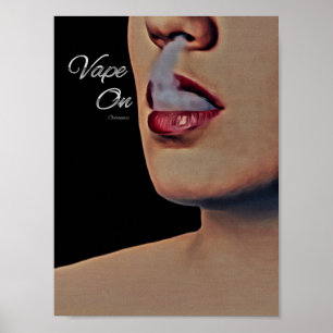 Affiche Femme Fumer Vape Sur L'Affiche