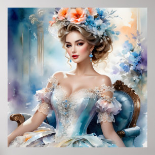 Affiche Femme Glamour Rétro